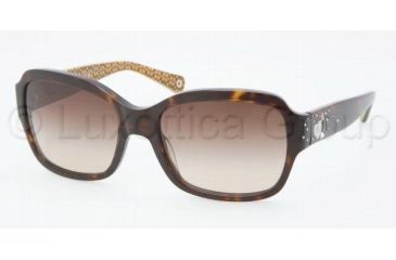 Image of Coach L013 ELLA HC8021B Sunglasses 503313-5717 - Dark Tortoise Brown Gradient