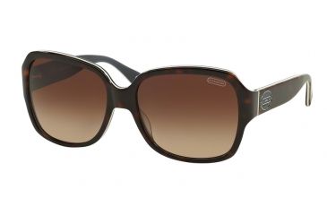 Image of Coach L037 BRIDGET HC8043 Sunglasses 508913-59 - Dark Tortoise Grey Frame, Dark Brown Gradient Lenses