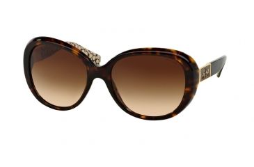 Image of Coach L094 CARTER HC8120 Sunglasses 526213-57 - Dark Tort/Dark Tort Sand Sig C Frame, Brown Gradient Lenses