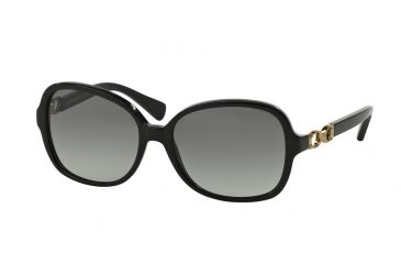 Image of Coach L096 COLE HC8123 Sunglasses 500211-56 - Black Frame, Grey Gradient Lenses