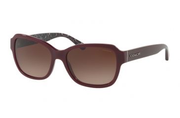 Image of Coach L1010 HC8232 Single Vision Prescription Sunglasses HC8232-550913-56 - Lens Diameter 56 mm, Frame Color Oxblood
