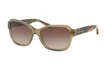 Image of Coach L1011 HC8232F Progressive Prescription Sunglasses HC8232F-550813-56 - Lens Diameter 56 mm, Frame Color Olive