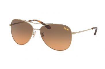 Image of Coach L1013 HC7079 Progressive Prescription Sunglasses HC7079-932295-58 - Lens Diameter 58 mm, Frame Color Light Gold