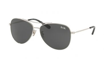 Image of Coach L1013 HC7079 Progressive Prescription Sunglasses, 58mm, Shiny Silver, HC7079-901587-58-PRO