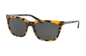 Image of Coach L1025 HC8236 Prescription Sunglasses HC8236-538887-56 - Lens Diameter 56 mm, Frame Color Honey Mosiac
