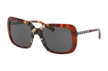 Image of Coach L1026 HC8237 Bifocal Prescription Sunglasses, 57mm, Amber Grey Multi Tort, HC8237-551987-57-BI