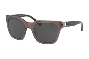Image of Coach L1029 HC8240F Sunglasses 544787-52 - Dirty Lilac Frame, Dark Grey Solid Lenses