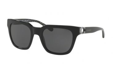 Image of Coach L1029 HC8240F Sunglasses 551087-52 - Black Frame, Dark Grey Solid Lenses