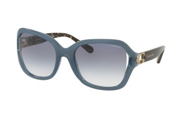 Image of Coach L1030 HC8238 Progressive Prescription Sunglasses HC8238-552179-57 - Lens Diameter 57 mm, Frame Color Match Milky Blue Denim
