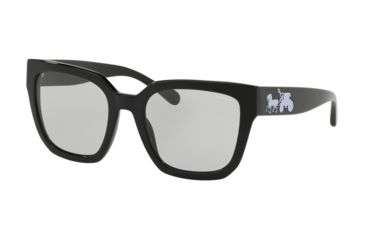 Image of Coach L1049 HC8249 Progressive Prescription Sunglasses, 53mm, Black Solid, HC8249-500287-53-PRO