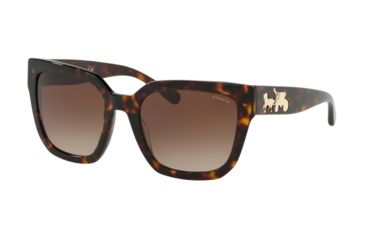 Image of Coach L1049 HC8249 Progressive Prescription Sunglasses, 53mm, Dark Tortoise, HC8249-541713-53-PRO