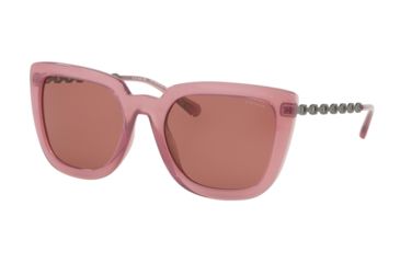 Image of Coach L1064 HC8258U Prescription Sunglasses, 56mm, Transparent Purple, HC8258U-553575-56-SV