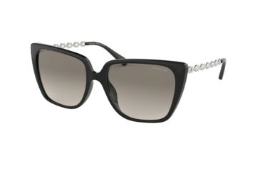 Image of Coach L1066 HC8256U Sunglasses 500211-55 - Black Frame, Gray Gradient Lenses