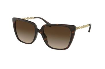 Image of Coach L1066 HC8256U Sunglasses 512013-55 - Dark Tortoise Frame, Smoke Gradient Lenses