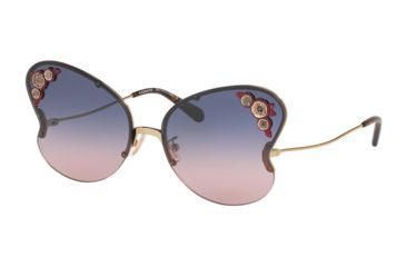 Image of Coach L1096 HC7103 Sunglasses 9005I6-64 - , Silver To Pink Gradient Mirror Lenses