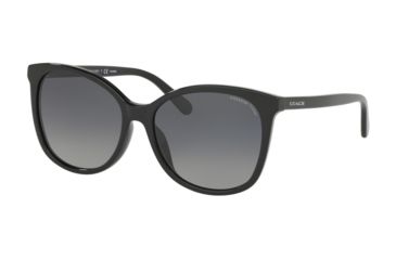 Image of Coach L1101 HC8271U Progressive Prescription Sunglasses, 57mm, Black, HC8271U-5002T3-57-PRO