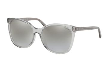 Image of Coach L1101 HC8271U Progressive Prescription Sunglasses, 57mm, Transparent Grey, HC8271U-51766V-57-PRO