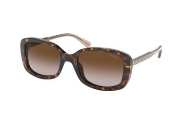 Image of Coach L1121 HC8278F Sunglasses 512013-55 - , Brown Gradient Lenses