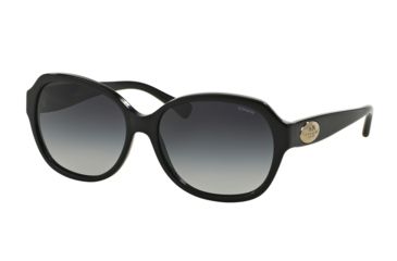 Image of Coach L133 HC8150 Sunglasses 500211-59 - Black Frame, Grey Gradient Lenses
