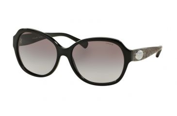 Image of Coach L133 HC8150 Sunglasses 534611-59 - Black/Whip Snake Fog Frame, Grey Gradient Lenses