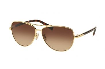 Image of Coach L136 HC7058 Single Vision Prescription Sunglasses HC7058-923813-60 - Lens Diameter 60 mm, Frame Color Gold/Dark Tortoise