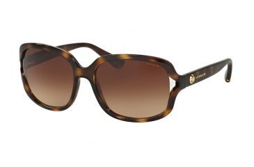 Image of Coach L149 HC8169 Single Vision Prescription Sunglasses HC8169-512013-57 - Lens Diameter 57 mm, Frame Color Dark Tortoise