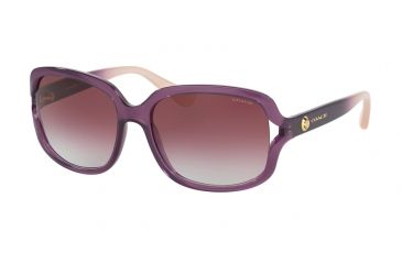 Image of Coach L149 HC8169 Single Vision Prescription Sunglasses HC8169-53518H-57 - Lens Diameter 57 mm, Frame Color Crystal Plum/Crustal Plum Blush Gradient