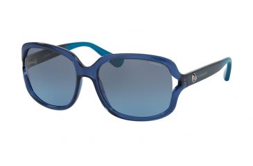 Image of Coach L149 HC8169 Single Vision Prescription Sunglasses HC8169-535217-57 - Lens Diameter 57 mm, Frame Color Crystal Navy/Crystal Navy Azure Gradient