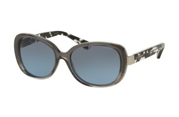 Image of Coach L153 HC8172 Single Vision Prescription Sunglasses HC8172-536817-56 - Lens Diameter 56 mm, Frame Color Dark Gray Crystal/Black Crystal Mosaic
