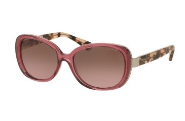 Image of Coach L153 HC8172 Single Vision Prescription Sunglasses HC8172-537114-56 - Lens Diameter 56 mm, Frame Color Crystal Berry/Peach Tortoise
