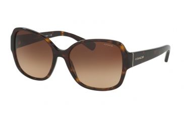 Image of Coach L154 HC8166 Single Vision Prescription Sunglasses HC8166-512013-58 - Lens Diameter 58 mm, Frame Color Dark Tortoise