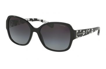 Image of Coach L154 HC8166 Single Vision Prescription Sunglasses HC8166-534811-58 - Lens Diameter 58 mm, Frame Color Black/Black Crystal Mosaic