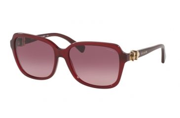 Image of Coach L1599 HC8179F Sunglasses 5393G2-58 - Burgundy Frame, Burgundy Gradient Lenses