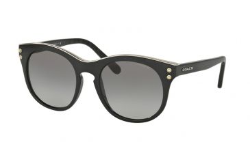 Image of Coach L1611 HC8190 Single Vision Prescription Sunglasses HC8190-542011-51 - Lens Diameter 51 mm, Frame Color Black/Black Gunmetal