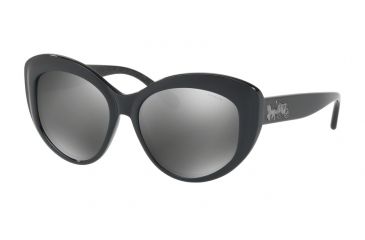 Image of Coach L1633 HC8206 Single Vision Prescription Sunglasses HC8206-54206G-55 - Lens Diameter 55 mm, Frame Color Black/Black Gunmetal