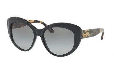 Image of Coach L1633 HC8206 Single Vision Prescription Sunglasses HC8206-544911-55 - Lens Diameter 55 mm, Frame Color Black/dark Vintage Tortoise