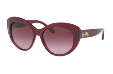 Image of Coach L1633 HC8206 Single Vision Prescription Sunglasses HC8206-54508H-55 - Lens Diameter 55 mm, Frame Color Aubergine