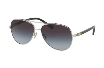 Image of Coach L1636 HC7072B Progressive Prescription Sunglasses HC7072B-901511-59 - Lens Diameter 59 mm, Frame Color Silver / Black