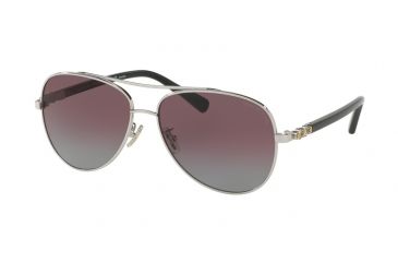 Image of Coach L1636 HC7072B Progressive Prescription Sunglasses HC7072B-901562-59 - Lens Diameter 59 mm, Frame Color Silver / Black