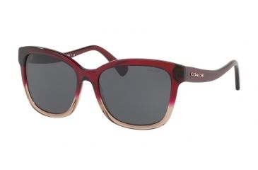 Image of Coach L1656 HC8219 Sunglasses 548487-56 - Red Sand Gradient Frame, Dark Grey Solid Lenses
