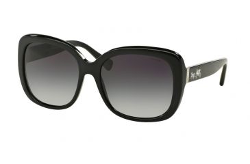 Image of Coach L559 HC8158F Sunglasses 500211-58 - Black Frame, Light Grey Gradient Lenses