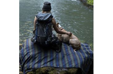 Image of Coalatree Azurite Meadow KachulaBlanket, Blue/ Green, 50 x 72 flat Blue-green-kachula