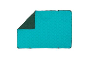 Image of Coalatree Emerald Lake Puffy Kachula Blanket, Green, 50 x 72 flat EMERALD-LAKE-GREEN-PUFFY-KACHULA
