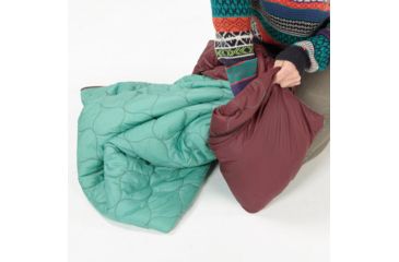 Image of Coalatree Emerald Lake Puffy Kachula Blanket, Green, 50 x 72 flat EMERALD-LAKE-GREEN-PUFFY-KACHULA