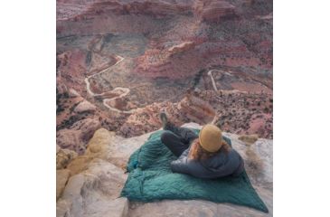 Image of Coalatree Emerald Lake Puffy Kachula Blanket, Green, 50 x 72 flat EMERALD-LAKE-GREEN-PUFFY-KACHULA