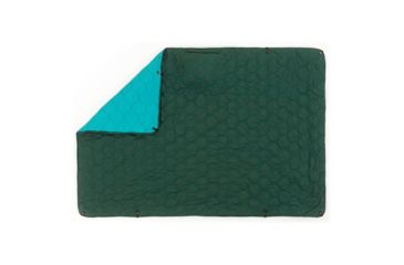 Image of Coalatree Emerald Lake Puffy Kachula Blanket, Green, 50 x 72 flat EMERALD-LAKE-GREEN-PUFFY-KACHULA