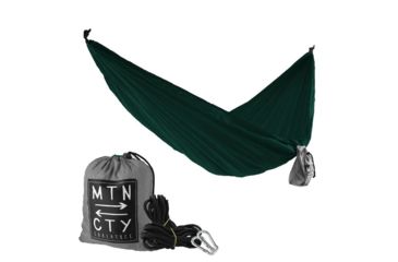 Image of Coalatree Loafer Single Hammock, Green/Gray GRN-LOAF-HAM