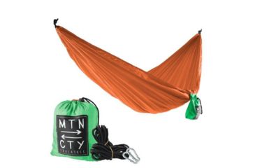 Image of Coalatree Loafer Single Hammock, Orange/Lime ORANGE-LOAFER-HAMMOCK