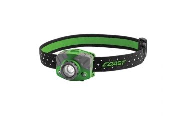 Image of Coast FL75 Dual Color Pure Beam Focusing Headlamp, 435 Lumens, 3 x AAA, Green, 20615