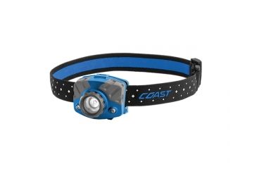 Image of Coast FL75R Rechargeable Pure Beam Focusing Headlamp, 530 Lumens, Li-Ion Pack/3 x AAA, Gift Box, Blue, 20617